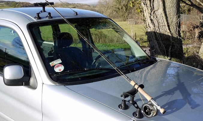 Lveal Car Fishing Rod Holder, Vehicle Fishing Rod Rack Car Mounted